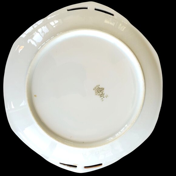 MZ Austria Art Nouveau Hand Painted Plate Gilt and Blackberries Country - Picture 4 of 14